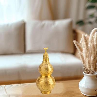 Fortunate Gourd Figurine Decorative Piece Multiuse Tabletop Accent Chinese Feng Shui Design for Home