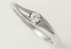[Wish Upon a Star Twinkle] Silver 950 Simple One-Stone Ring WUSR-1773 Size 13 / White Gold
