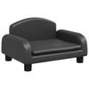 Dog Bed Black 50x40x30 cm Artificial Leather