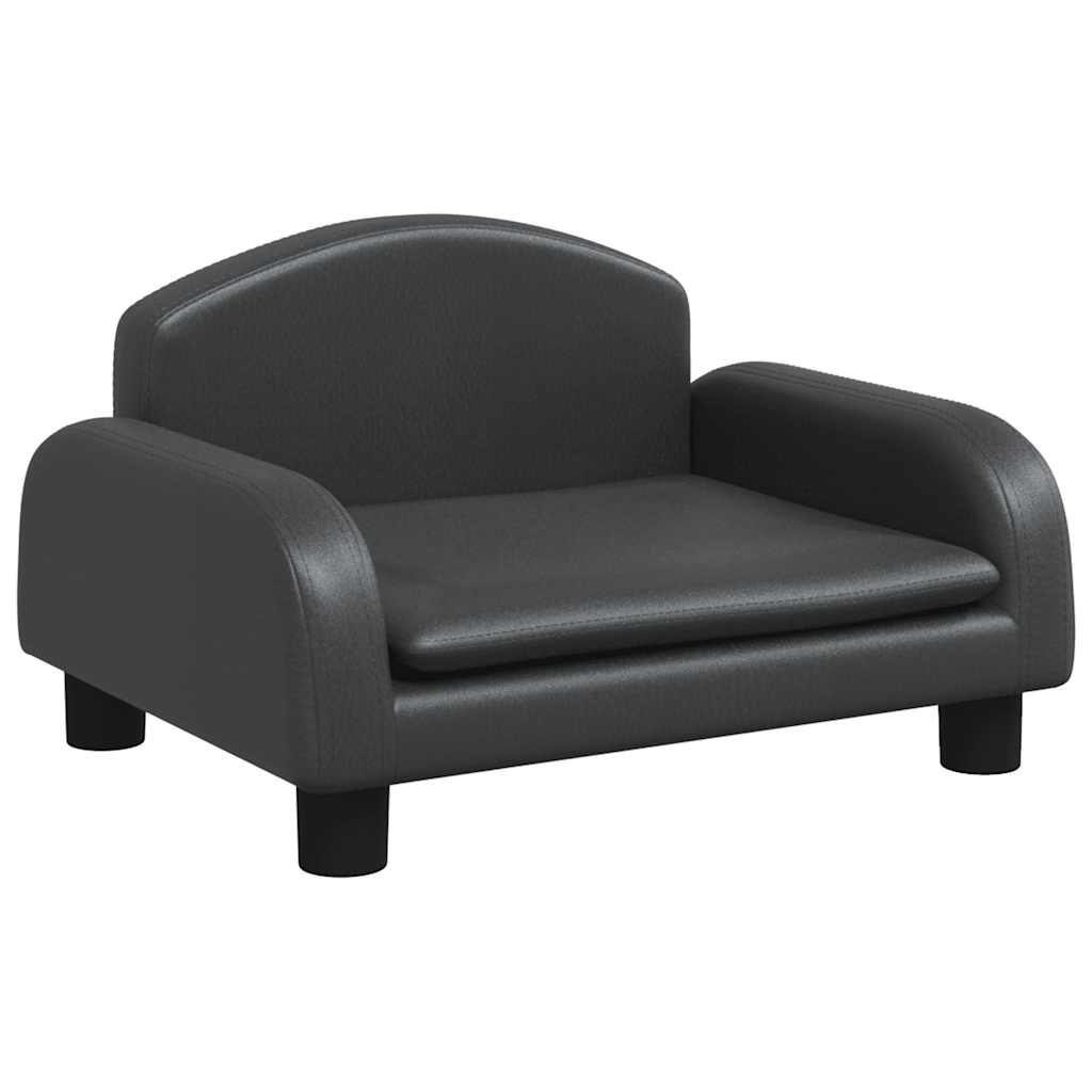 Dog Bed Black 50x40x30 cm Artificial Leather