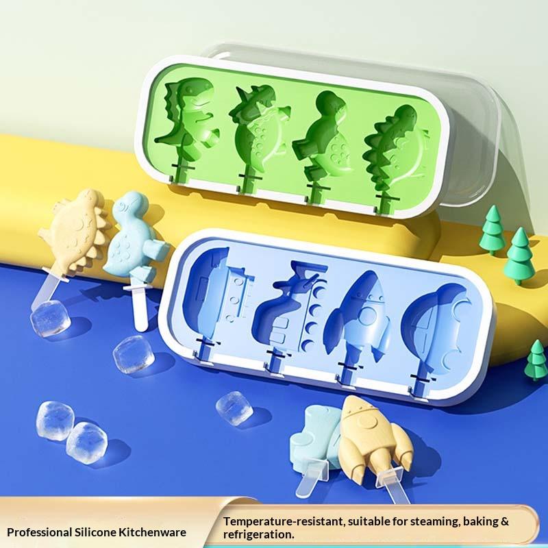 Cute Silicone Popsicle Molds Food Grade Homemade Ice Pop Stick Ice Cream Cheddar Cheese Stick Mould for Home