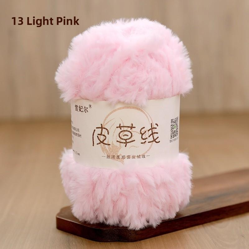 Hand Knitted Fur Yarn Long Hair Hat Scarf DIY Wool Yarn Simulation Fur Crt Material Autumn Faion Accories