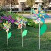 Eye Catching Colorful Reflective Windmill Pinwheels with Stakes for Camping Picnics Garden Decor Kid Parties Decorations