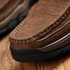 Men's Genuine Leather Hiking Shoes Lace Up Outdoor Casual Sneakers