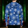 Men's Long Sleeve Hooded Sun Shirt with Christmas Print for Casual Daily Wear