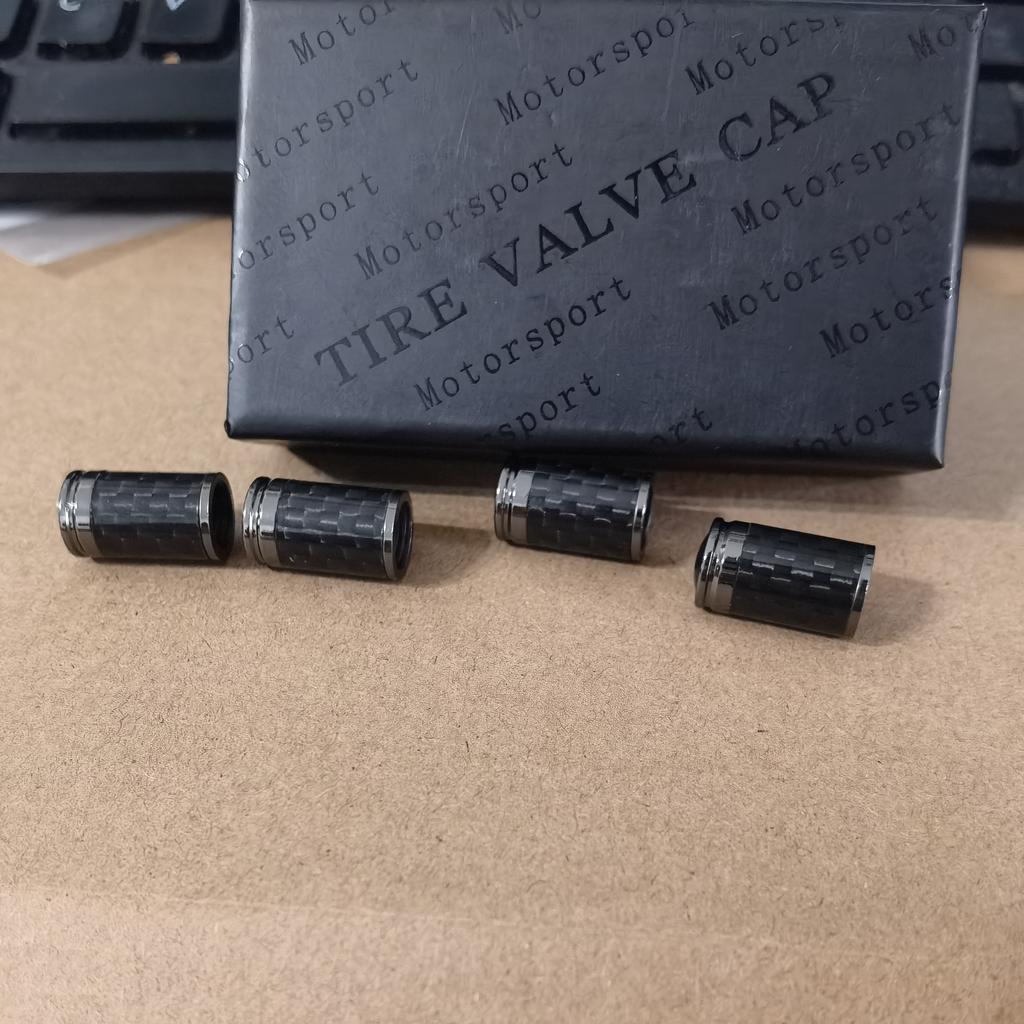 4 uds./Set Tapa de Válvula de Neumático Negro Carbón Para Cubierta de Vástago de Válvula de Rueda BRABUS Tapa de Válvula de Cubo de Rueda de Coche Brabus Para Mercedes Benz Brabus AMG