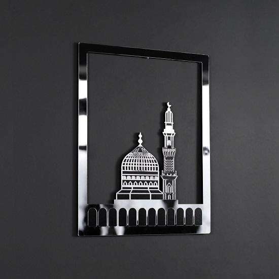 Set von Masjid Al Aqsa, Masjid Al Haram Masjid An Nabawi aus Holz, Acryl, Kaaba, Wanddekoration, Ramadan-Dekoration, muslimisches Geschenk