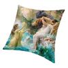 Nordic Victorian Angel Cushion Cover Velvet Fairies Sea Throw Pillow Case Living Room Decoration Pillowcase