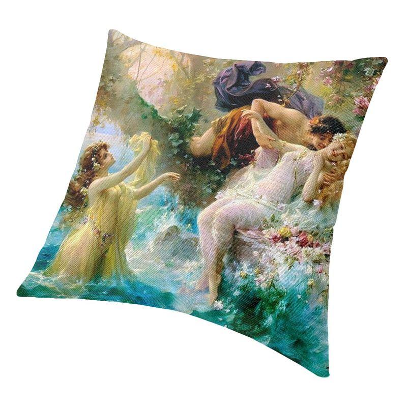 Nordic Victorian Angel Cushion Cover Velvet Fairies Sea Throw Pillow Case Living Room Decoration Pillowcase