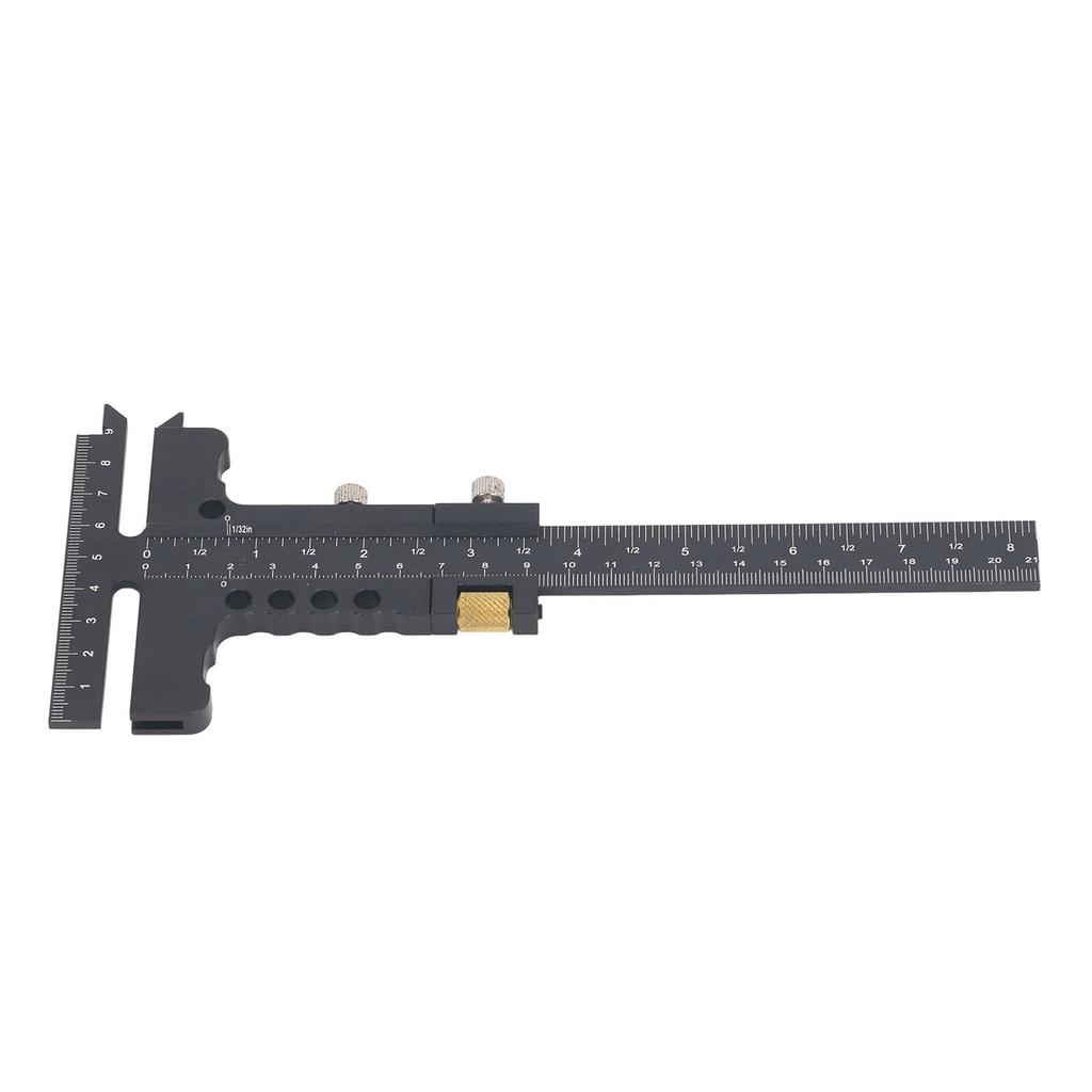 T Shaped Woodworking Ruler 0‑100mm 0‑210mm Range Aluminum Alloy Marking Gauge Caliper Measuring Tool