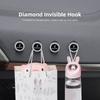 Car Hooks Mini Storage Hook Crystal Decoration Hook For Renault Clio Sandero Captur Megane R5 4 E-tech Scenic Austral Rafale QM6 Z555