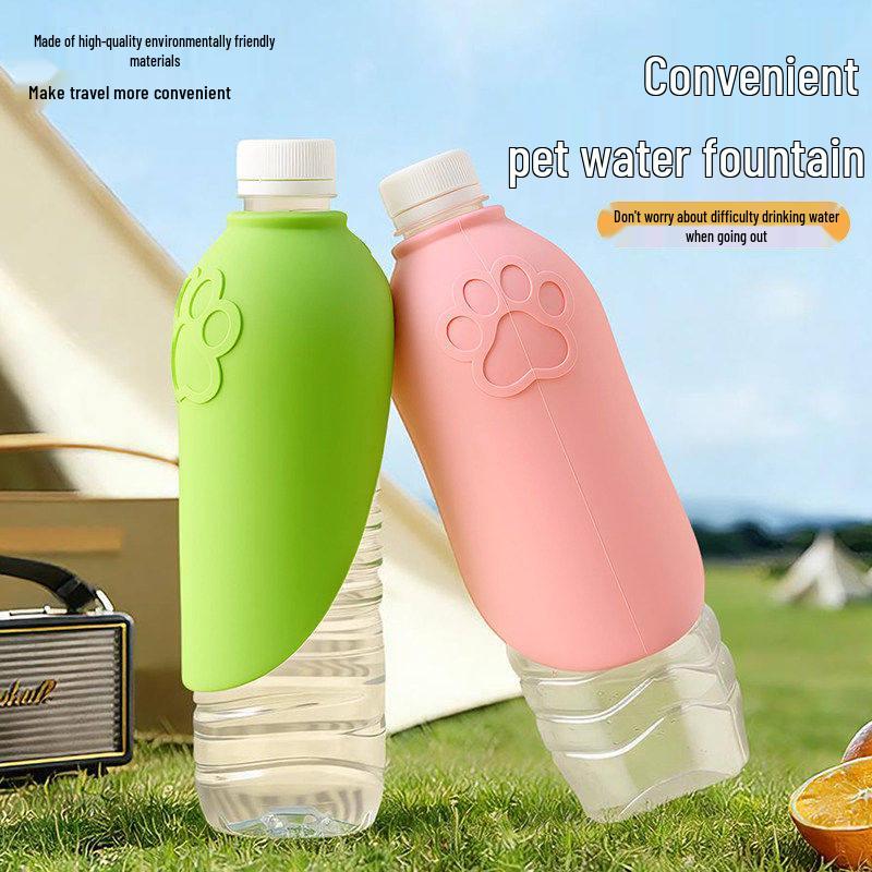 Portable Foldable Pet Water Dispenser & Feeder for Dog Walking and Travel