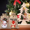 Christmas Gift Bags with Drawstring Closure - Santa, Reindeer, Snowman Designs -  Bonbons Verpakking Packaging Gift Bags