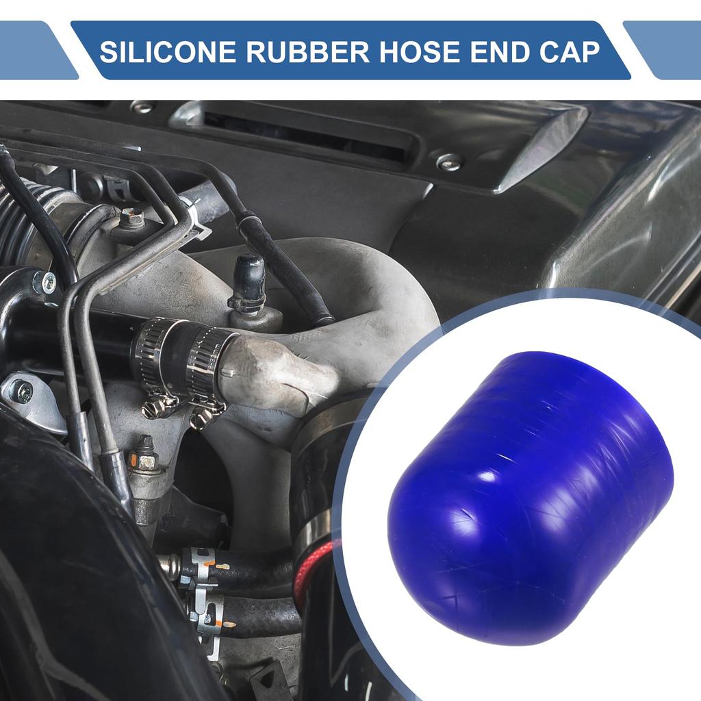 X AUTOHAUX 1pcs 30mm Length 32mm/1.26" ID Blue Red Car Silicone Rubber Hose End