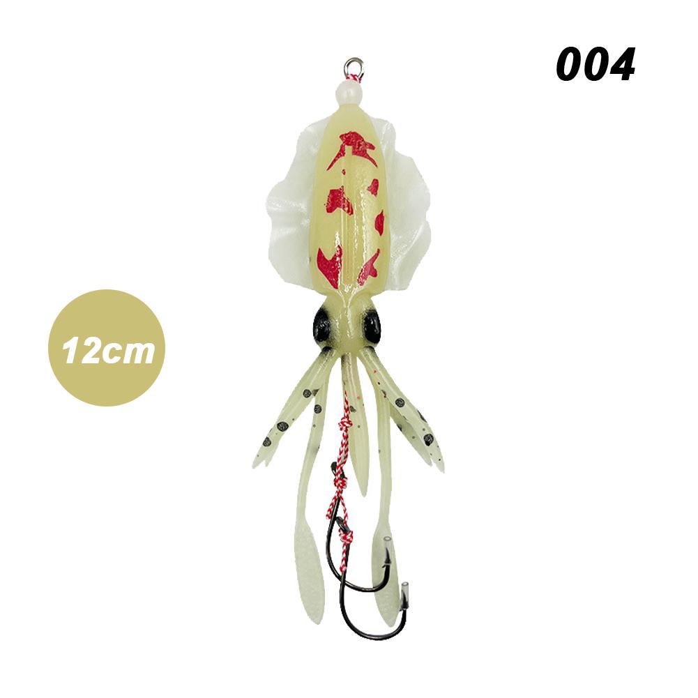 1PC 10/12/15CM Simulated Squid Lure Bait With Double Hook Sea Fishing Luminous Fake Bait Fishing Supplies