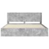 Bed Frame with Storage Space and Headboard Concrete Grey 180 x 200 cm