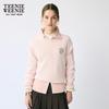 Teenie Weenie Women's Embroidered Round Neck Knit Sweater