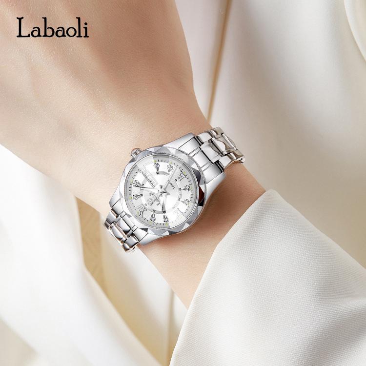 La Baoli Women's Waterproof Casual Steel Band Wristwatch - Model LA842