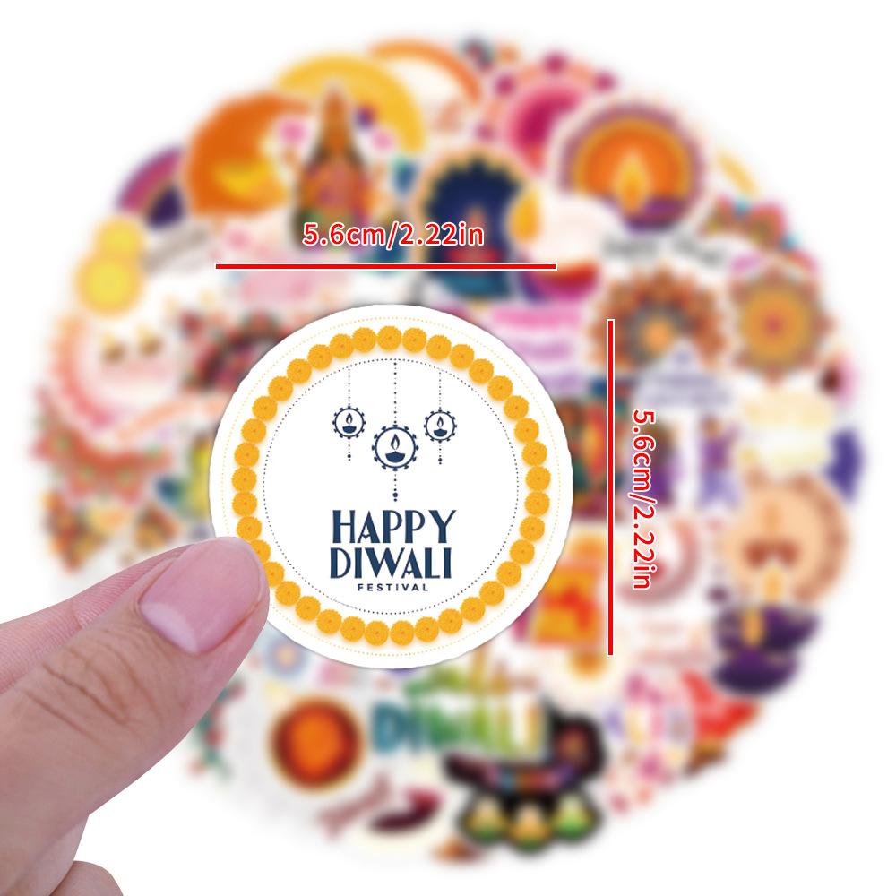 55 New Happy Diwali Graffiti Stickers Decorate Suitcase Laptop Mobile Phone Stickers