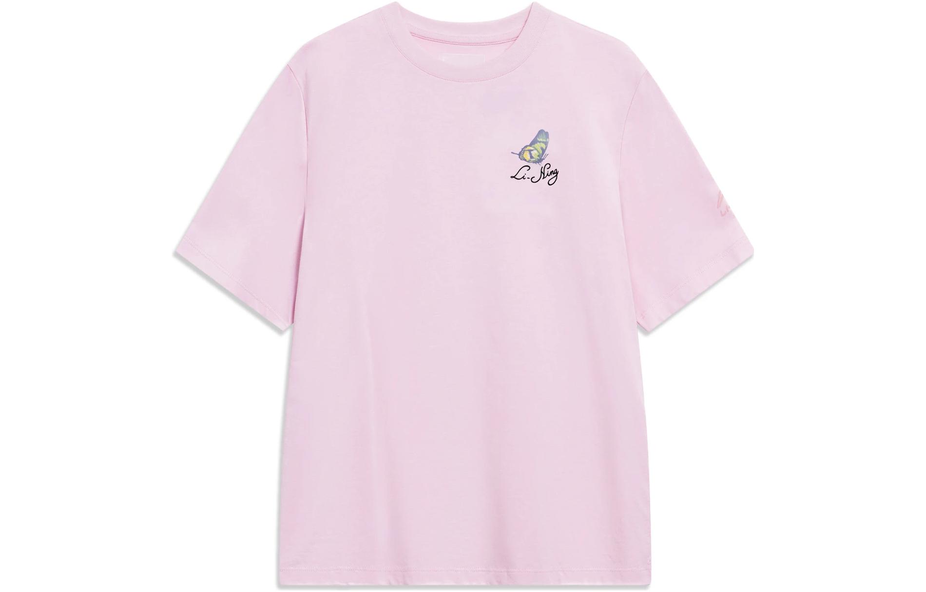 Li Ning China Culture Collection T Shirt Women s Cherry Blossom Pink AHSU738-2 S