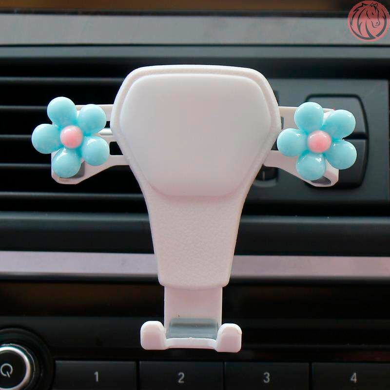 

Mobile Phone Car Mount 2025 New Model for Women, Creative High-End Car Holder for Girls, Cute and Stylish Blue and Pink Flower Stand