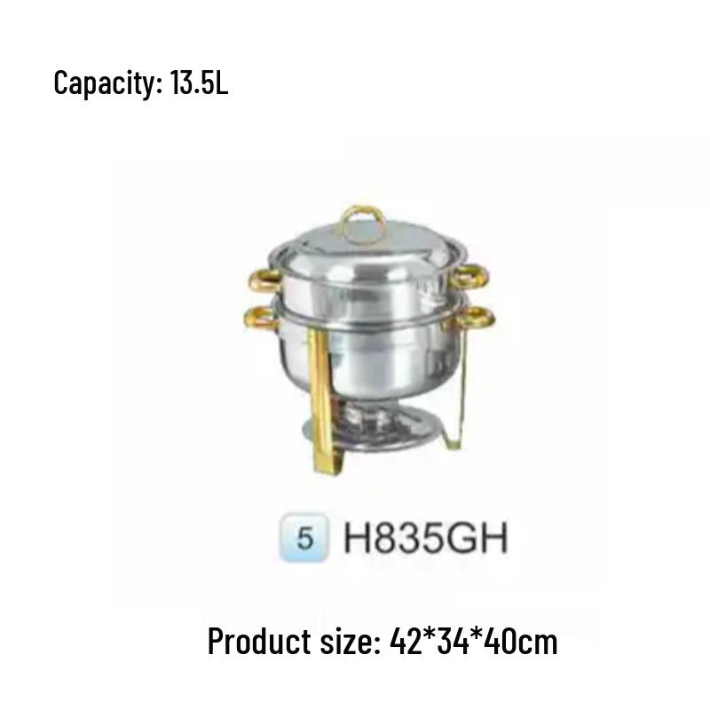 Stainless Steel Buffet Chafing Dish with Alcohol Stove for Outdoor and Hotel Use