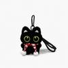 [sansejin] Black Cat & White Cat Plush Keychain with Scarf (Set of 2)