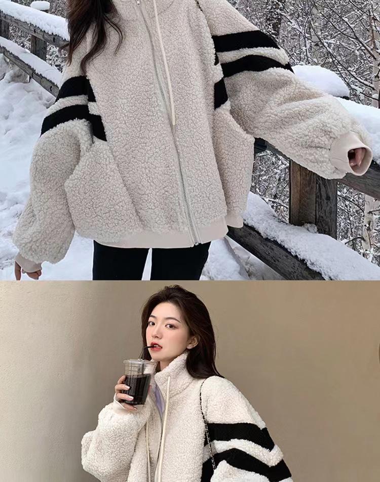 Womens' Lambswool Coat: Warm, Thick, Trendy Korean Style for Autumn & Winter