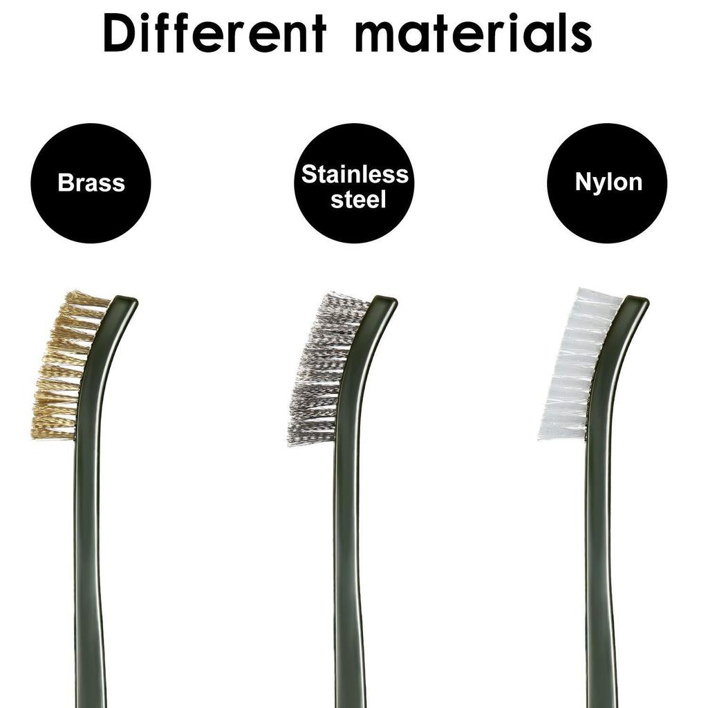 7Pcs Double End Steel Wire & Nylon Pick Brush Set, Universal Gun Cleaning Kit, Car Detailing Cleaning Tools