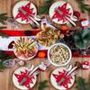 12pcs Christmas Tree Felt Knife And Fork Set, Classic Christmas Theme Design, Tableware Pockets for Holiday Dining & Party Decor