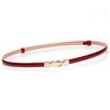 Leather Belt For Women With Round Alloy Buckle And Slim Design Perfect For Casual And Office Wear