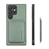 Carbon Fiber Style PU Leather for Magsafe Case for Samsung Galaxy S24 S25 Ultra S22 Plus S21 S23 FE A54 A55 A56 Back Cover LM2