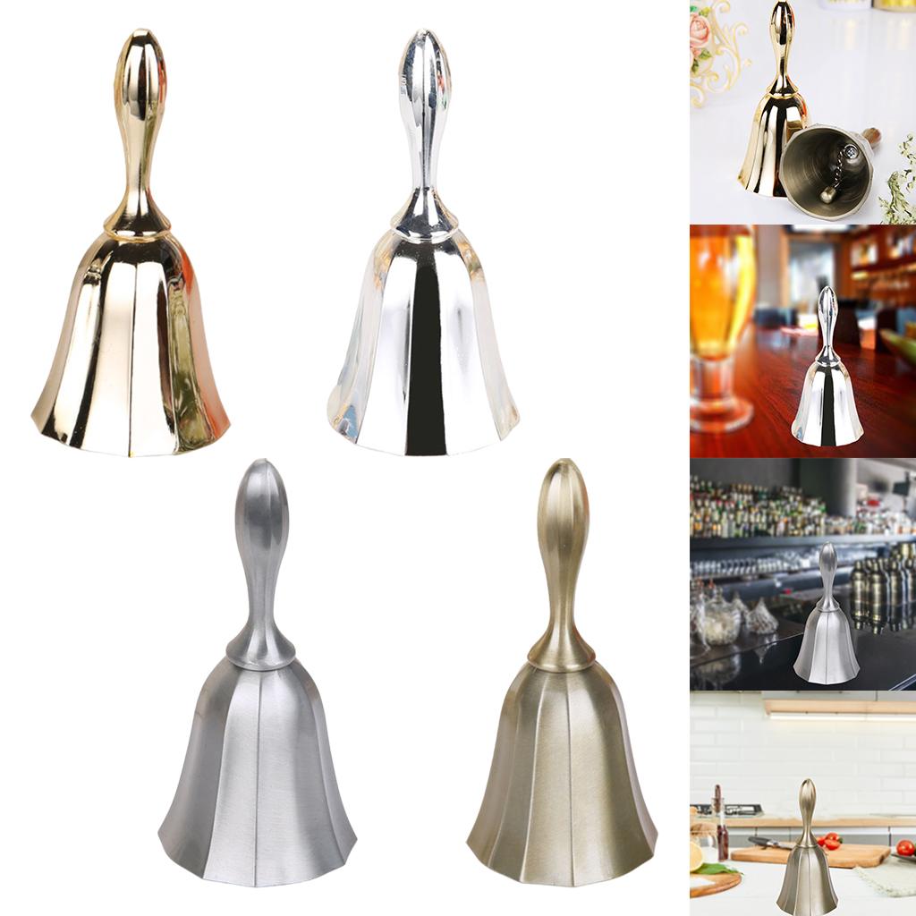 Desk Hand Bell Service Call Bells for Concierge Hotel , Golden