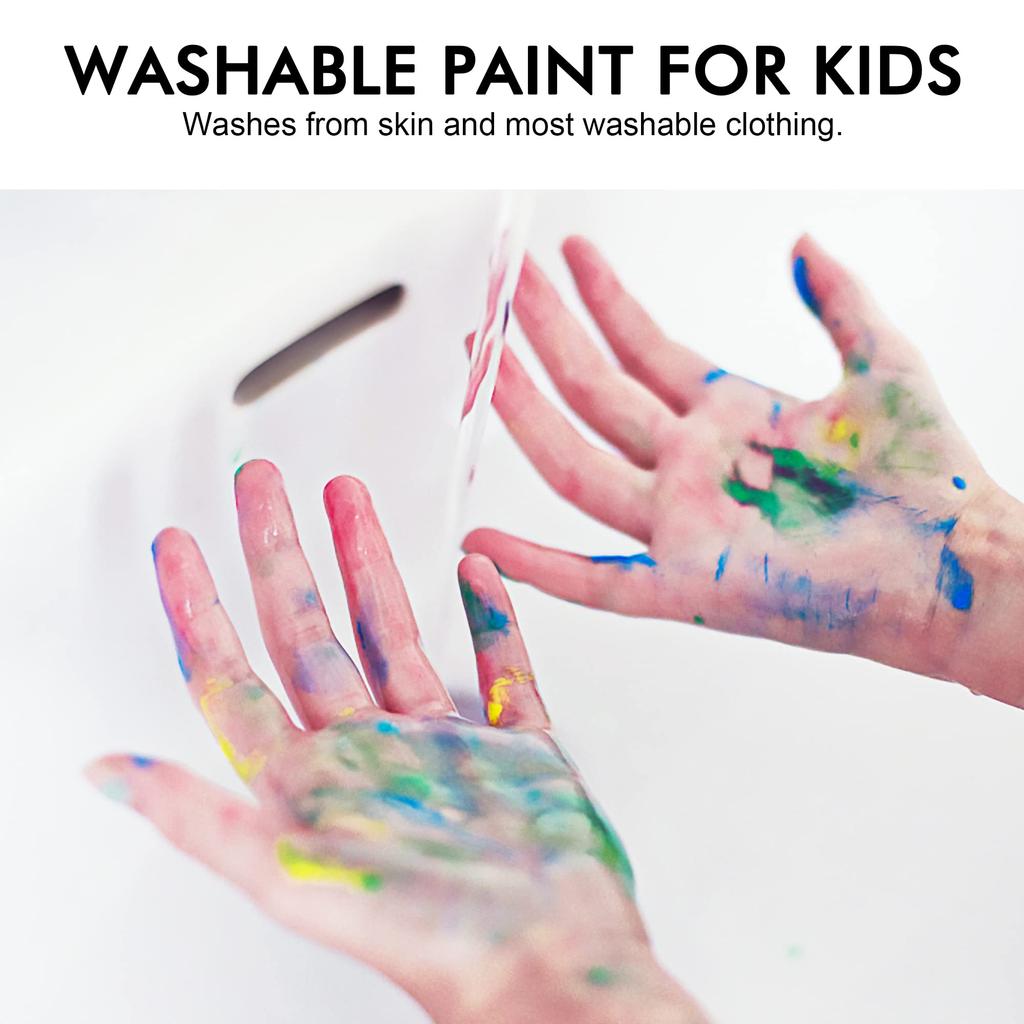Shuttle Art Tempera Paint Finger Paint 30 Color Set Water Based Kids Paint 60ml Washable Washable Handprint Art Bottle Paint Easy To Fall Children's