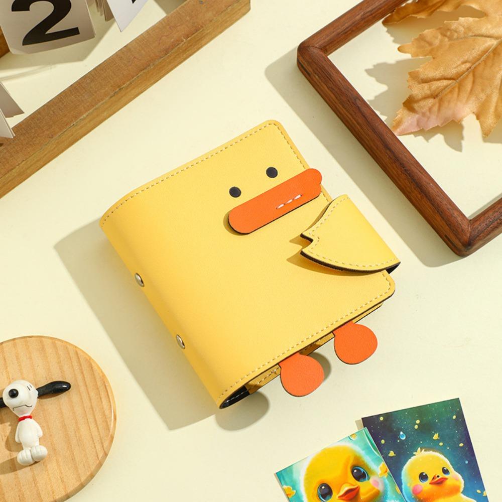 

3inch Souvenir Card Book Cartoon Duck Idol Postcards Holder New Photo Album Kpop жовтий