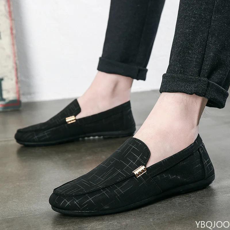 Fashion Men's casual lazy Shoes Low cut Breathable Flats Trendy versatile round toe shoe Lightweight non slip Male shoes Homme Zapatos