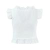 7704 - Women's French Retro Square Neck Ruffle Top & Lace-up Embroidered Skirt Set