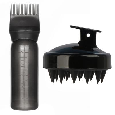 2 stücke Haarfärbemittel Nachfüllbare Flasche Applikator Kamm Haar Massagebürste Luftkissen Kamm Set Haarfärbemittel Friseur Styling Werkzeug