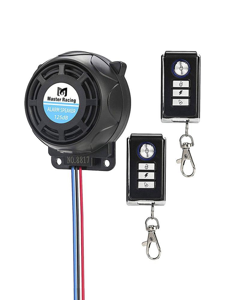 

125 дБ сигнализация для мотоцикла водонепроницаемая мото противоугонная сигнализация беспроводной пульт дистанционного управления велосипедная охранная сигнализация 113 дБ сигнализация для электромобиля чёрный