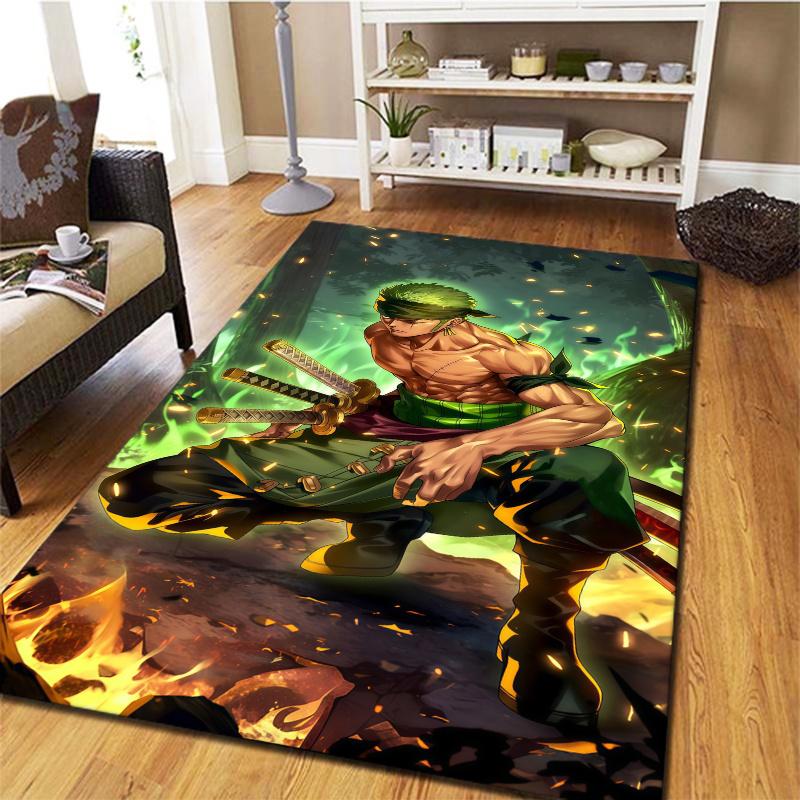 Roronoa Zoro Carpet Rug For Living Room Bedroom Home Sofa Decoration Kids Play Nonslip Floor Mat