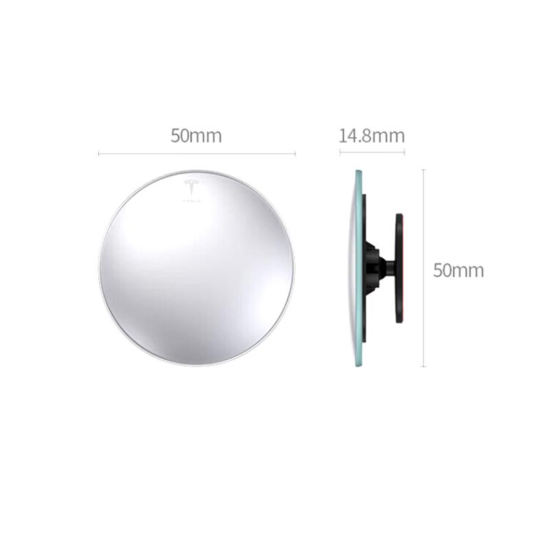 2Pcs 360 Degree Car Blind Spot Rear View Mirror Wide Angle Adjustable For Tesla Model 3 Model X S 2016-2020 Decals TM3 TMX TMS Decal