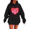 Women's Loose Comfortable Casual Fashionable Love Printed Long Sleeved Sweatshirt