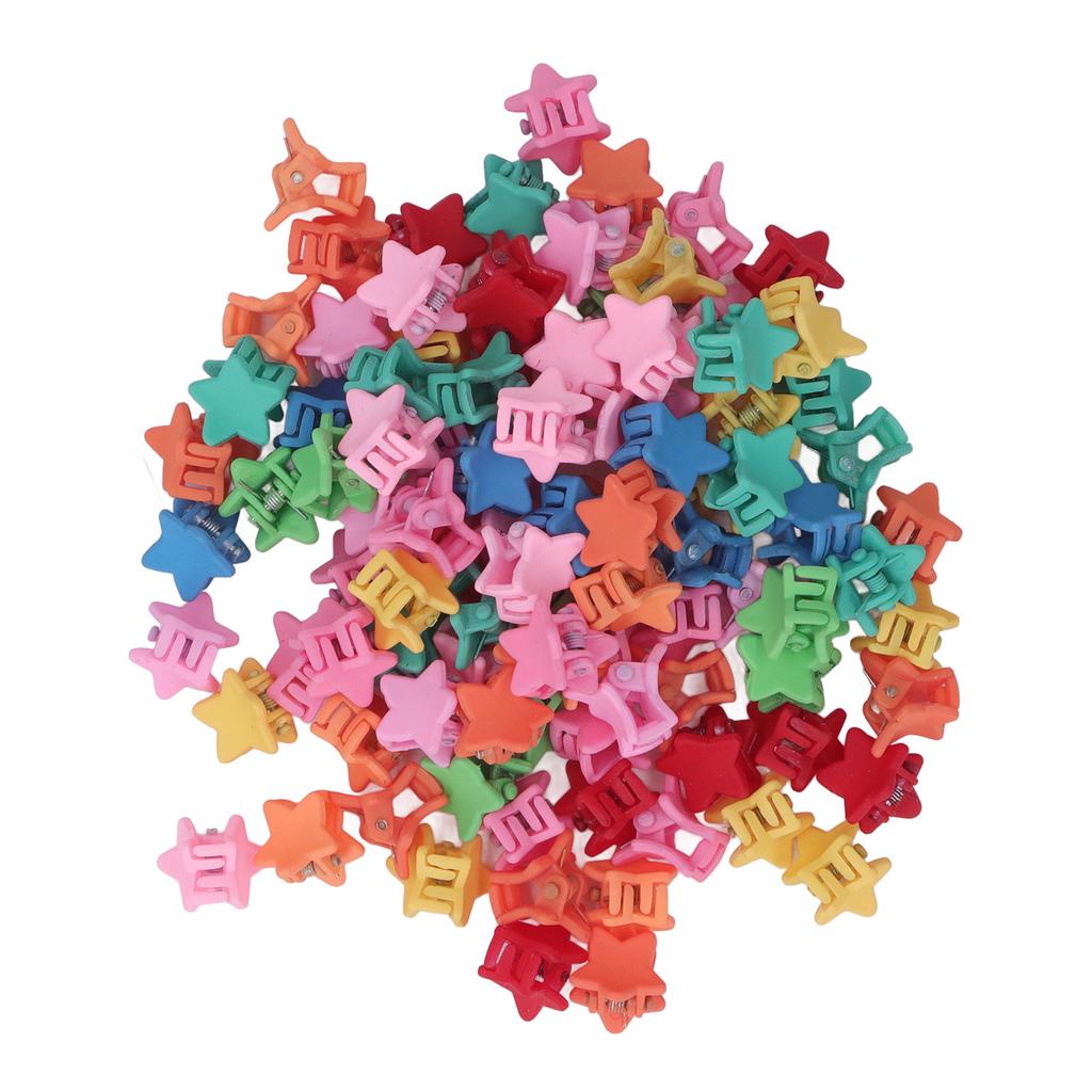 100 ks Malé hvězdičkové sponky do vlasů s drápky Různé barvy Roztomilé sponky s drápky Vlasové doplňky pro dívky Děti