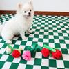 Stuffed Dog Toy Squeak Rose Flower Plush Chew Toy for Small and Dogs