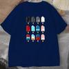 Summer Ice Cream Graphic Vintage Mens Cotton T-Shirt O-neck-short-sleeved Tee Unisex Casual Tshirts Top