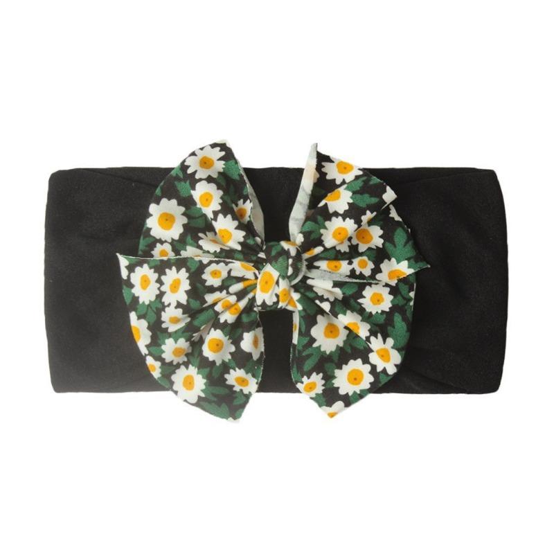 

New baby headband, cute printed bow children s headscarf, thin breathable baby hair accessories