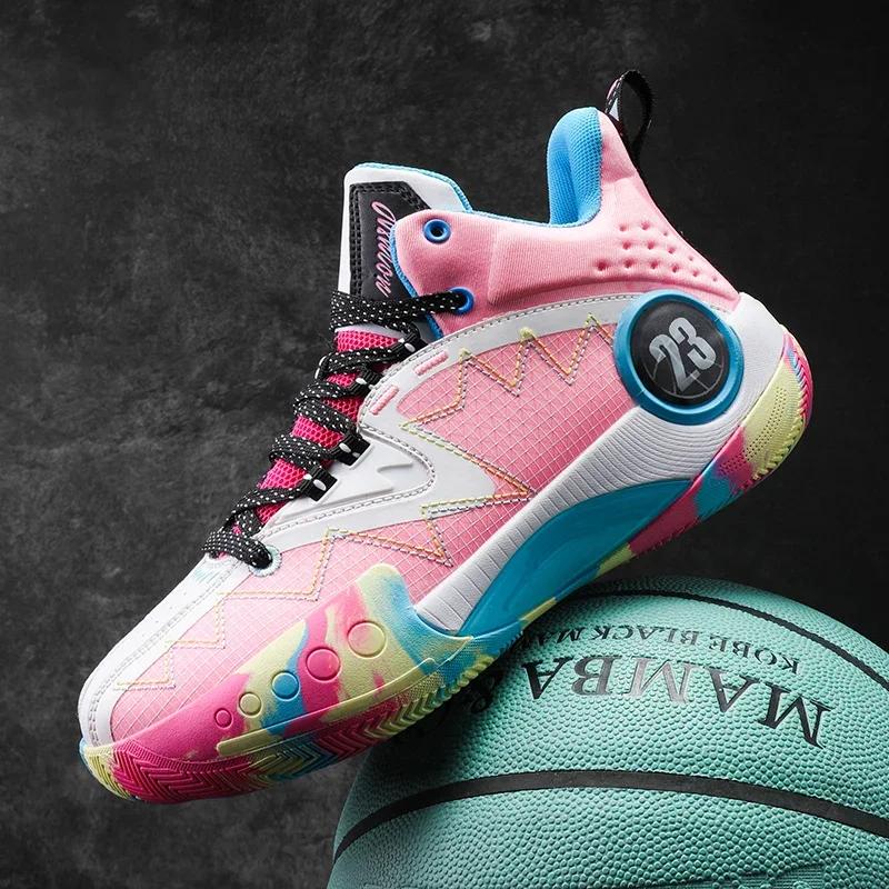 

Парные баскетбольные кроссовки Hig Tops Высокоэластичные мужские спортивные туфли Многоцветные красивые и модные кроссовки для мужчин 36 бежевый