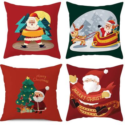 Christmas Themed Pillowcases Car Accessories Office Santa Claus Living Room Sofa Home Pillowcases