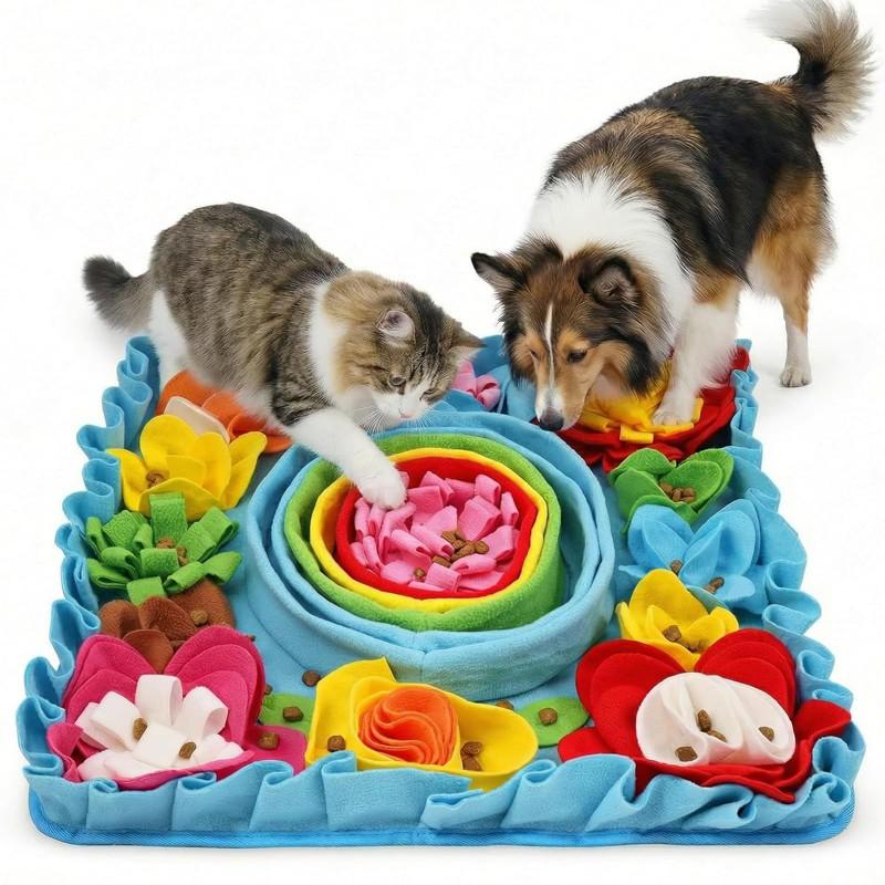 Slow Feeder Snuffle Mat Dogs Cats Rabbits Interactive Puzzle Toy Anti-Slip Enrichment Pad Small Medium Pets