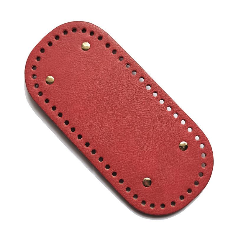 Oval Leather Crochet Bag Base - Hardened Handmade DIY Woven Bag Bottom Plate